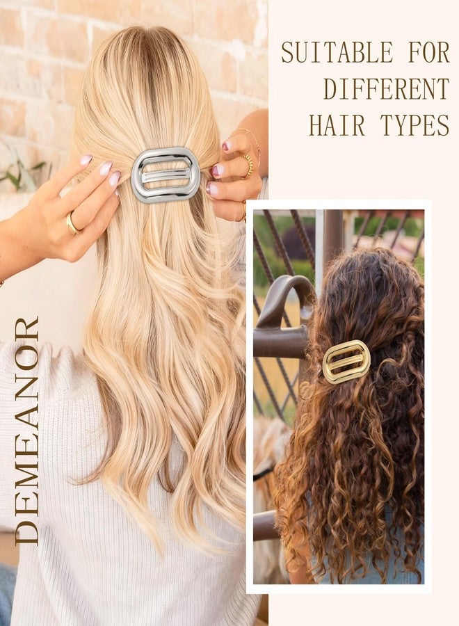 Tiefebene 2 PCS Metal Hair Clips for Women, Vintage Gold French Barrette Clip, Stylish Durable & Elegant Metal Hair Clips, Silver Hair Barrettes for Thin Thick Hair, Retro Hair Accessories Valentine's Day Gift - Image 5